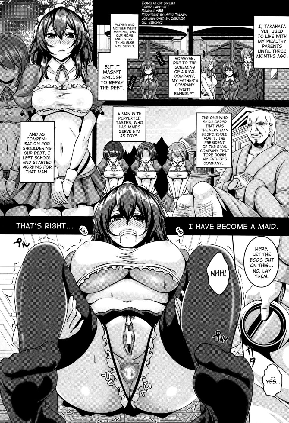 Hentai Manga Comic-The Daughter of a Bankrupt's Sexual Maid Duty-Read-2